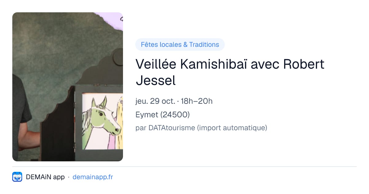 Veillée Kamishibaï avec Robert Jessel — Eymet