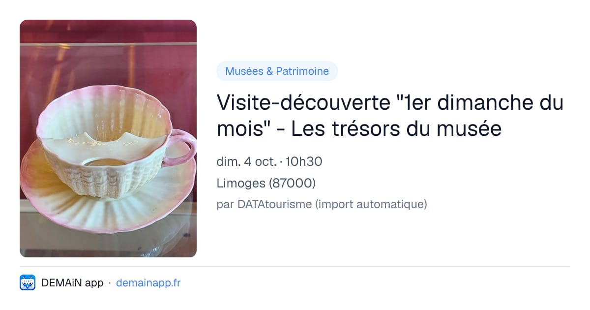 Visite-découverte "1er dimanche du mois" - Les trésors du musée — Limoges