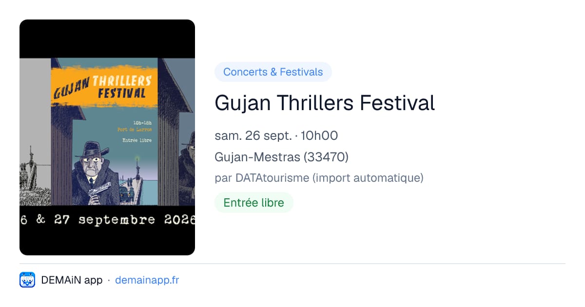 Gujan Thrillers Festival — Gujan-Mestras