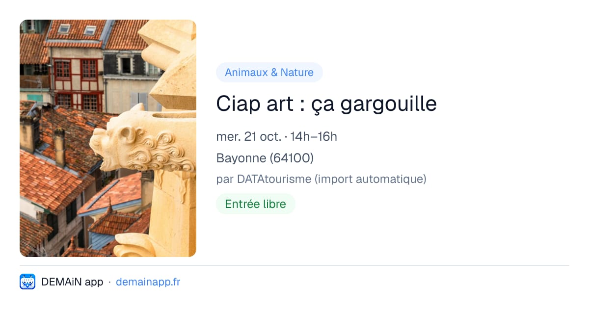 Ciap art : ça gargouille — Bayonne