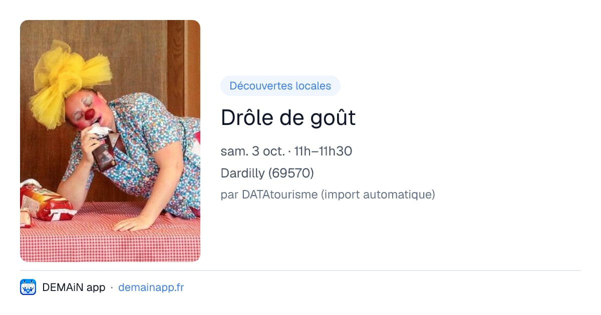 Drôle de goût — Dardilly