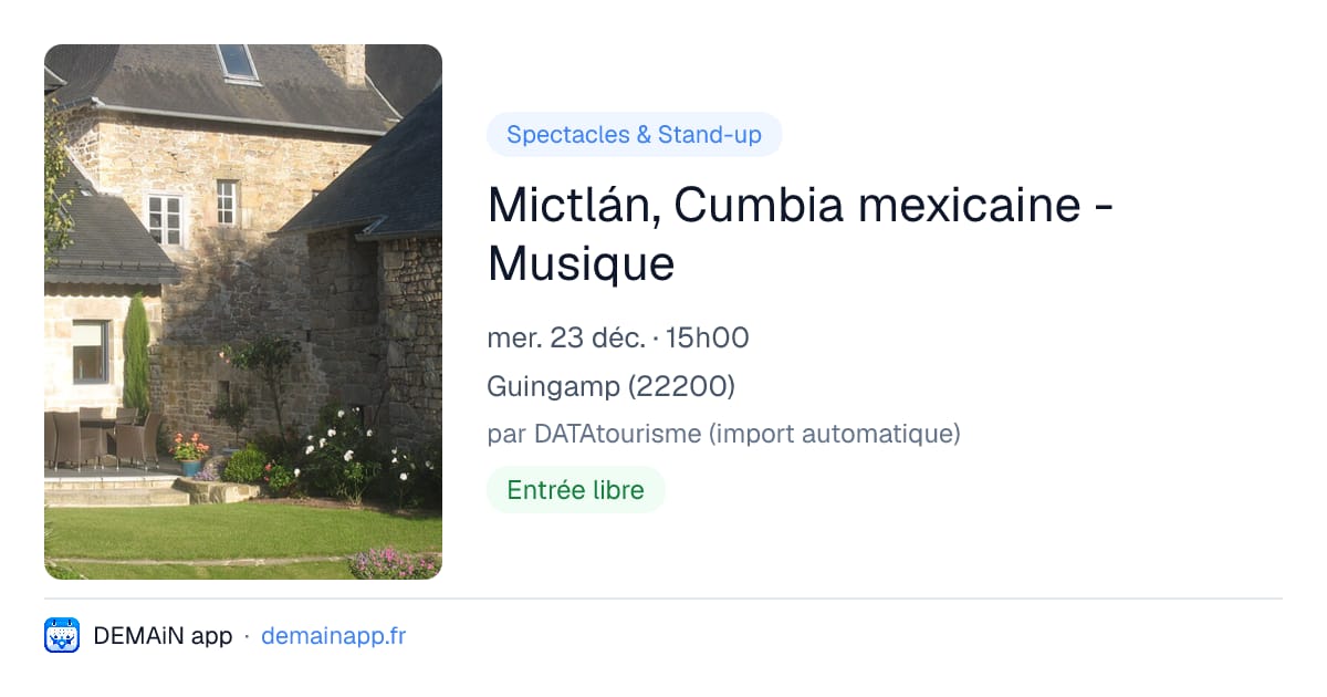Mictlán, Cumbia mexicaine - Musique — Guingamp