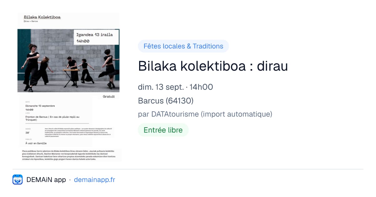 Bilaka kolektiboa : dirau — Barcus