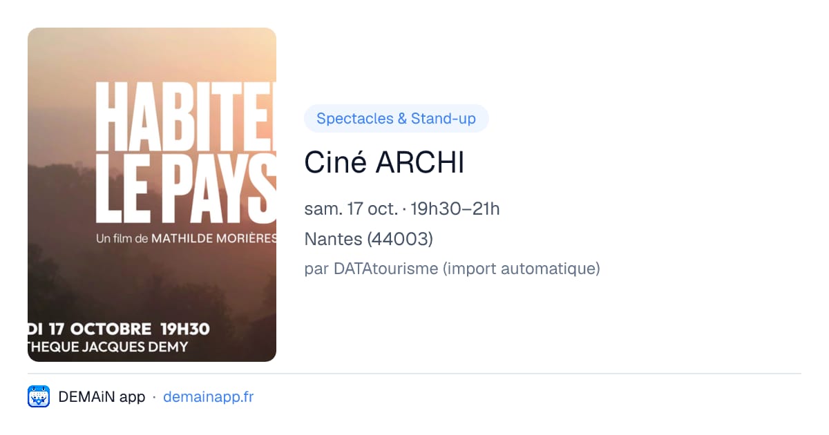 Ciné ARCHI — Nantes