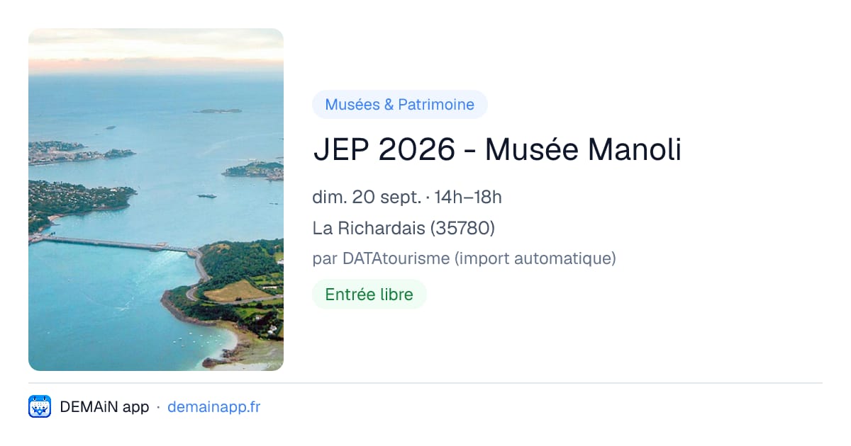 JEP 2026 - Musée Manoli — La Richardais