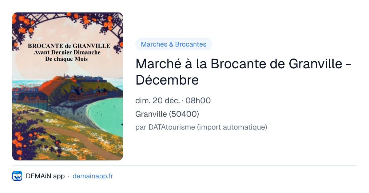 Marché à la Brocante de Granville - Décembre — Granville