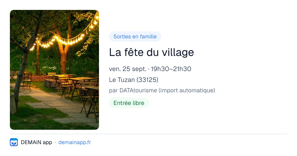 La fête du village — Le Tuzan