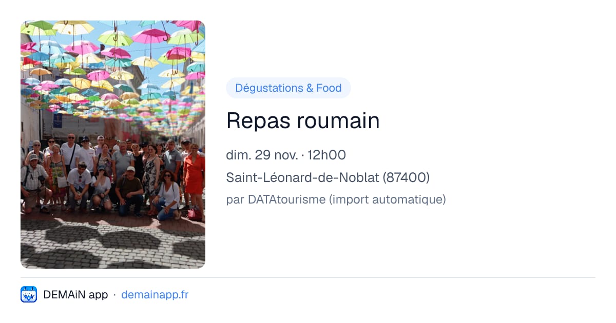 Repas roumain — Saint-Léonard-de-Noblat