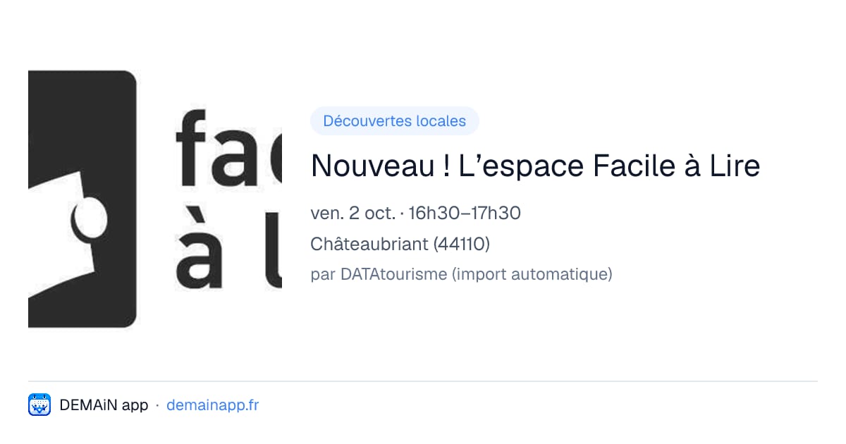 Nouveau ! L’espace Facile à Lire — Châteaubriant