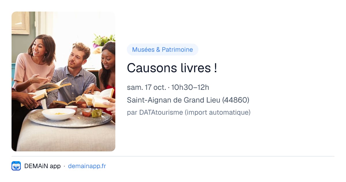 Causons livres ! — Saint-Aignan de Grand Lieu