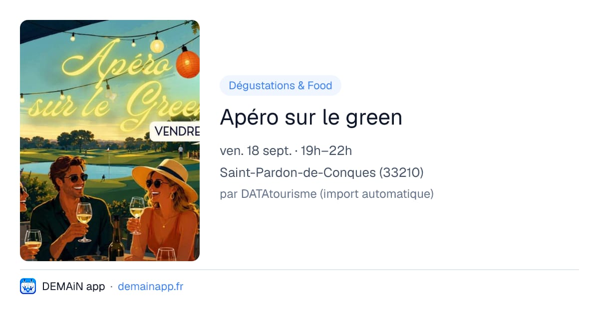 Apéro sur le green — Saint-Pardon-de-Conques