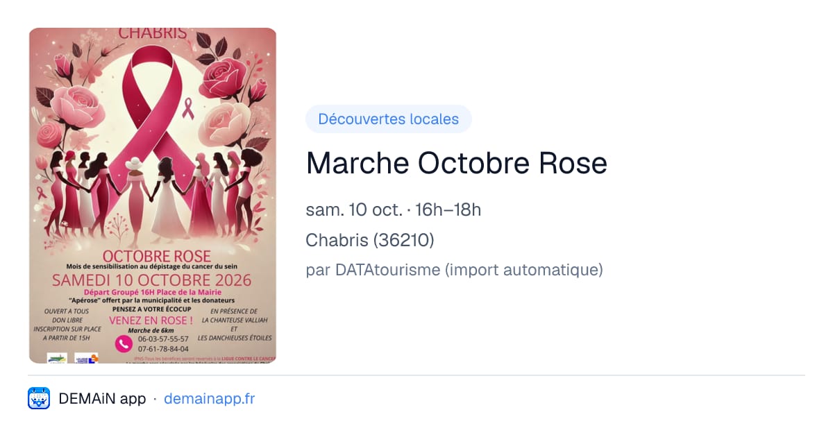 Marche Octobre Rose — Chabris