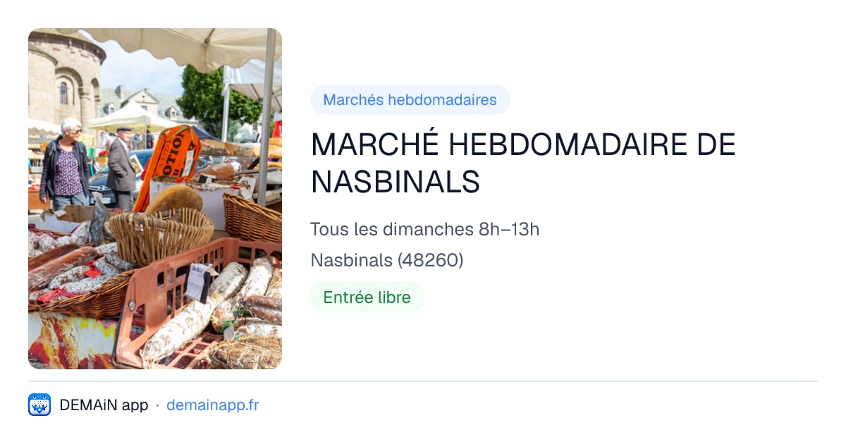 MARCHÉ HEBDOMADAIRE DE NASBINALS — Nasbinals
