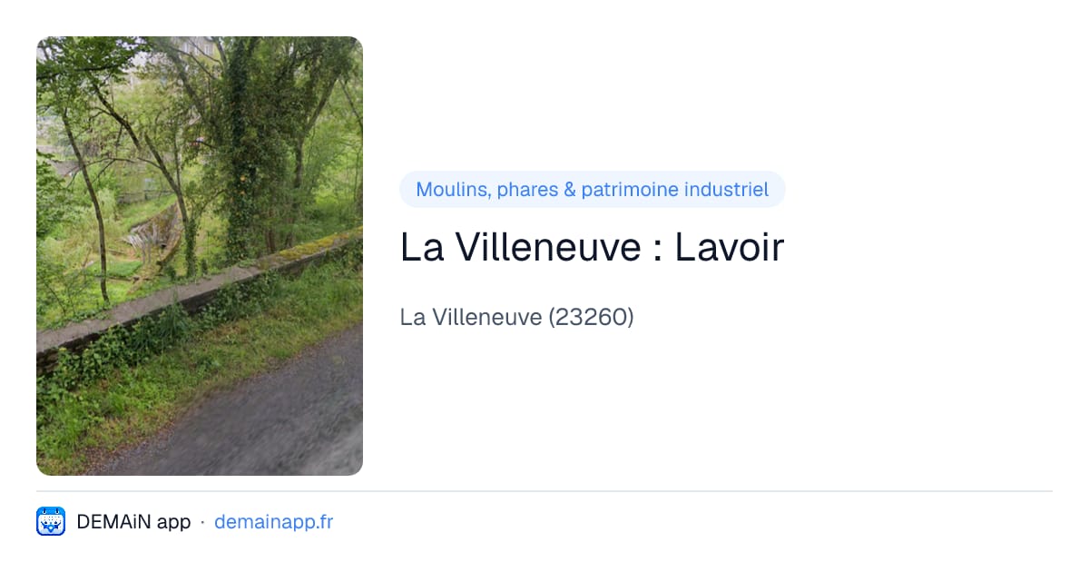 La Villeneuve : Lavoir — La Villeneuve