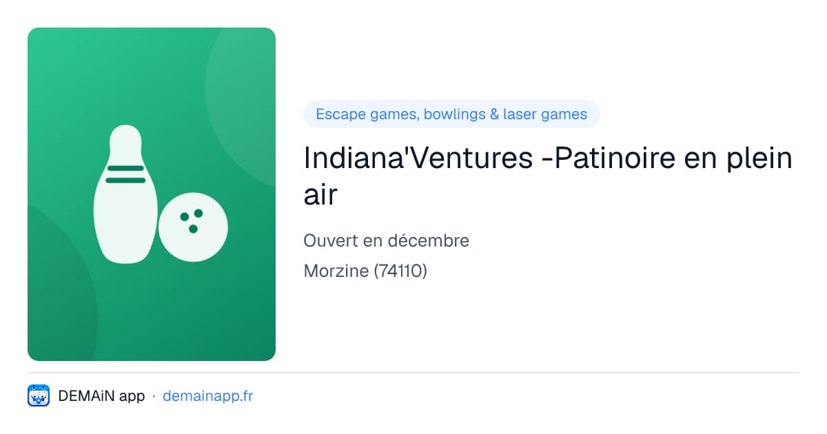 Indiana'Ventures -Patinoire en plein air — Morzine