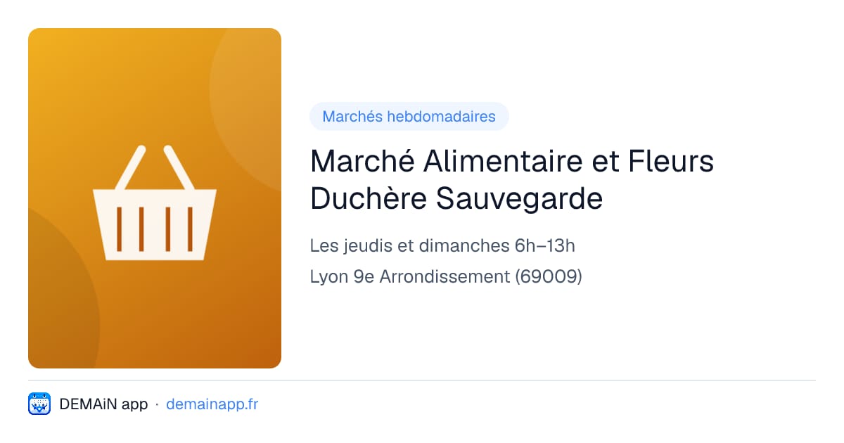 Marché Alimentaire et Fleurs Duchère Sauvegarde — Lyon 9e Arrondissement
