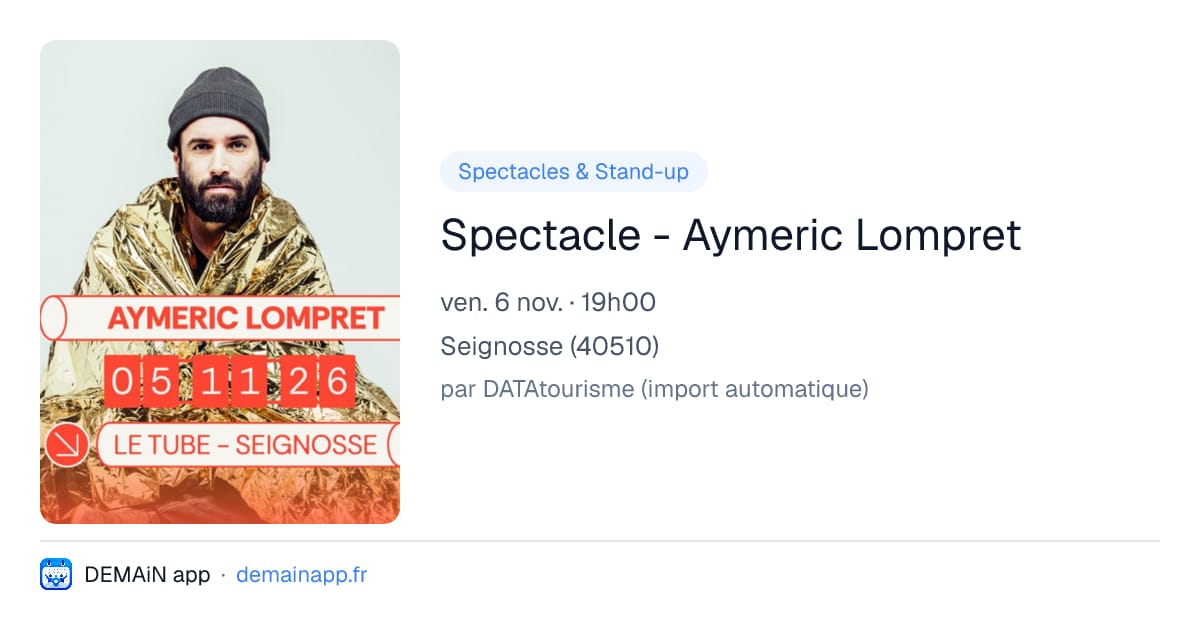Spectacle - Aymeric Lompret — Seignosse