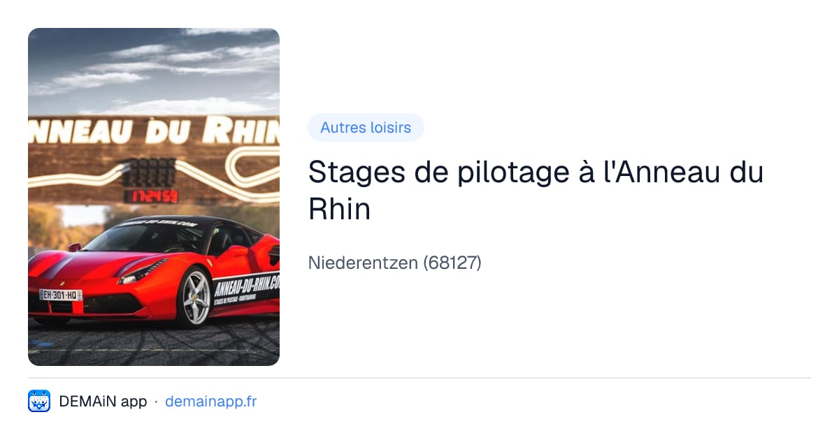 Stages de pilotage à l'Anneau du Rhin — Niederentzen