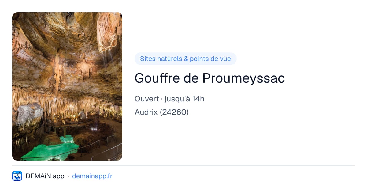 Gouffre de Proumeyssac — Audrix
