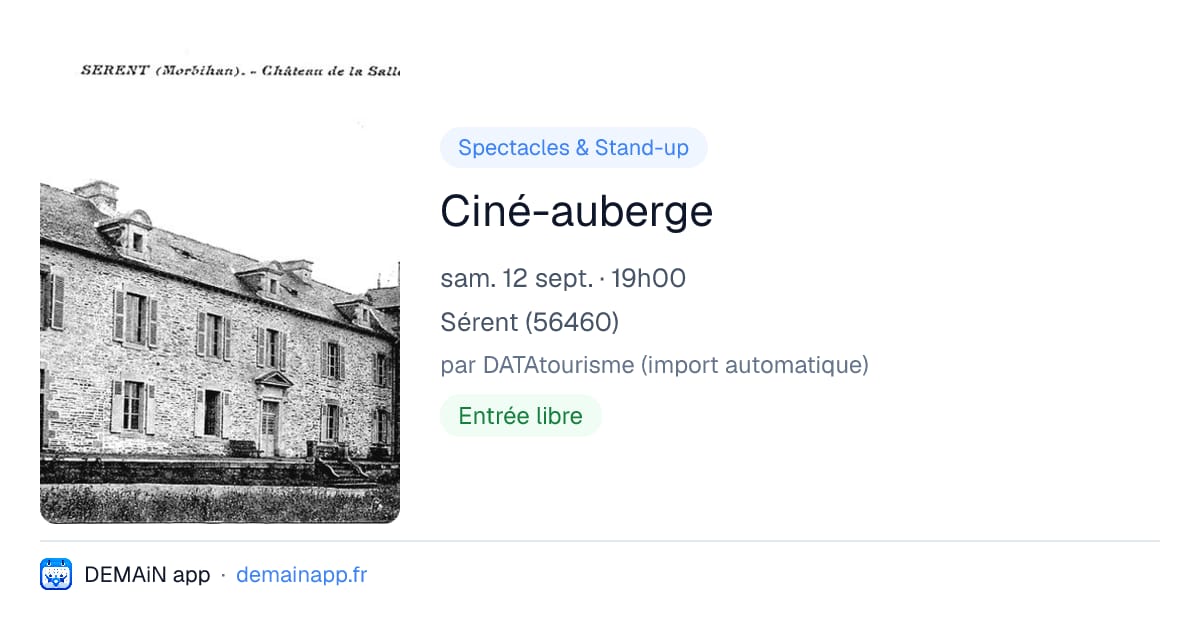 Ciné-auberge — Sérent