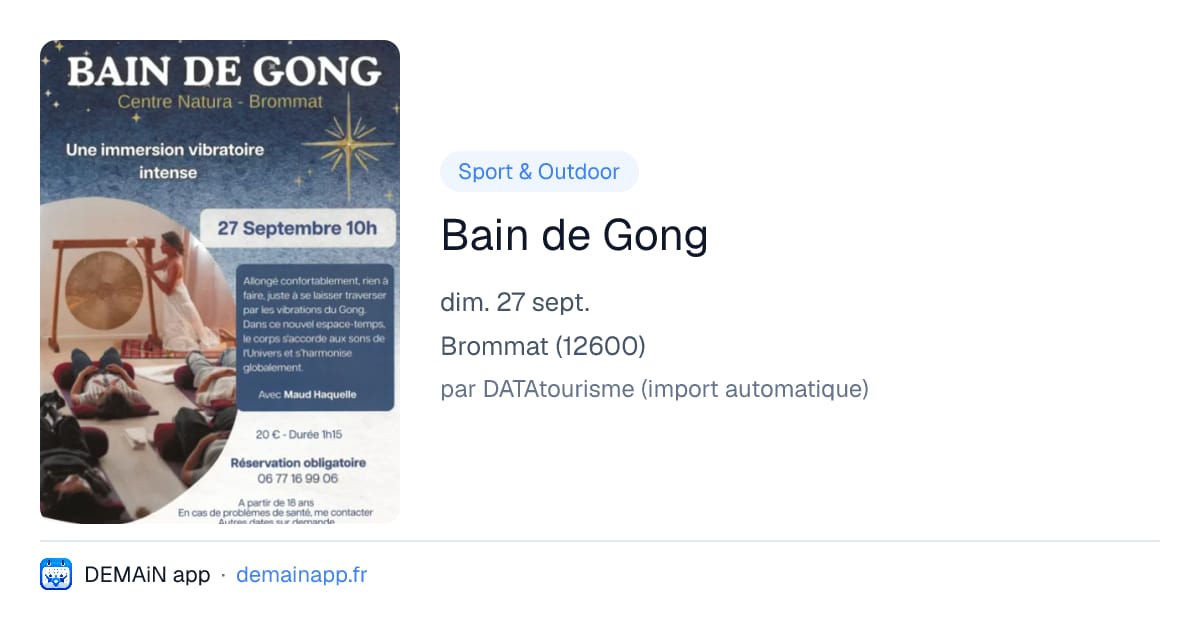 Bain de Gong — Brommat
