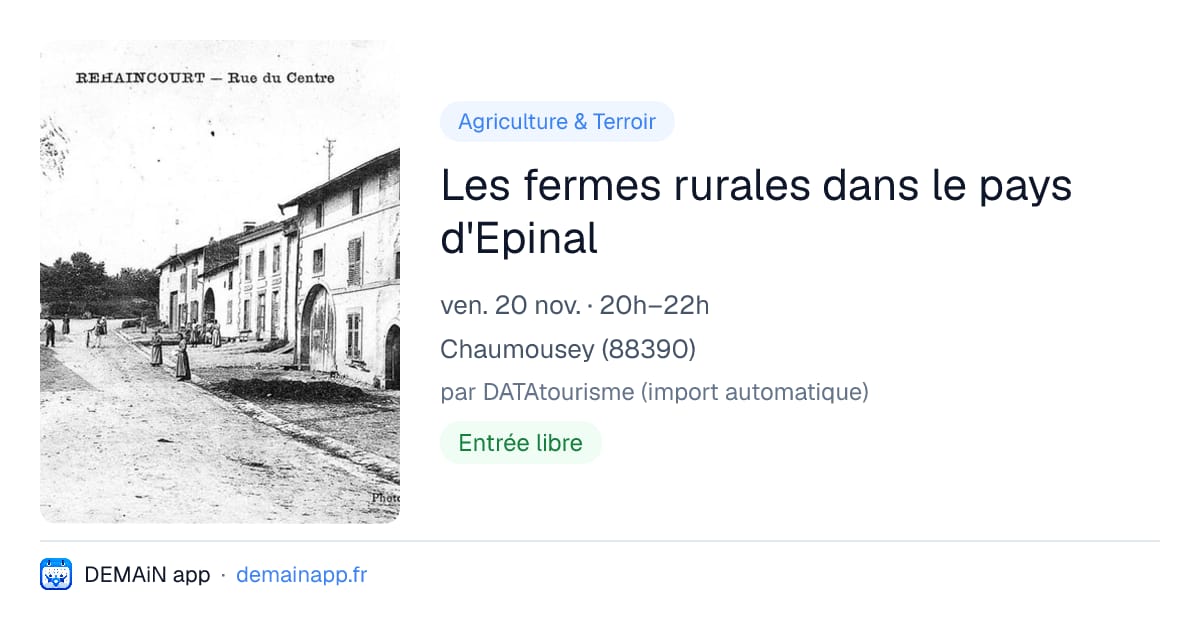 Les fermes rurales dans le pays d'Epinal — Chaumousey