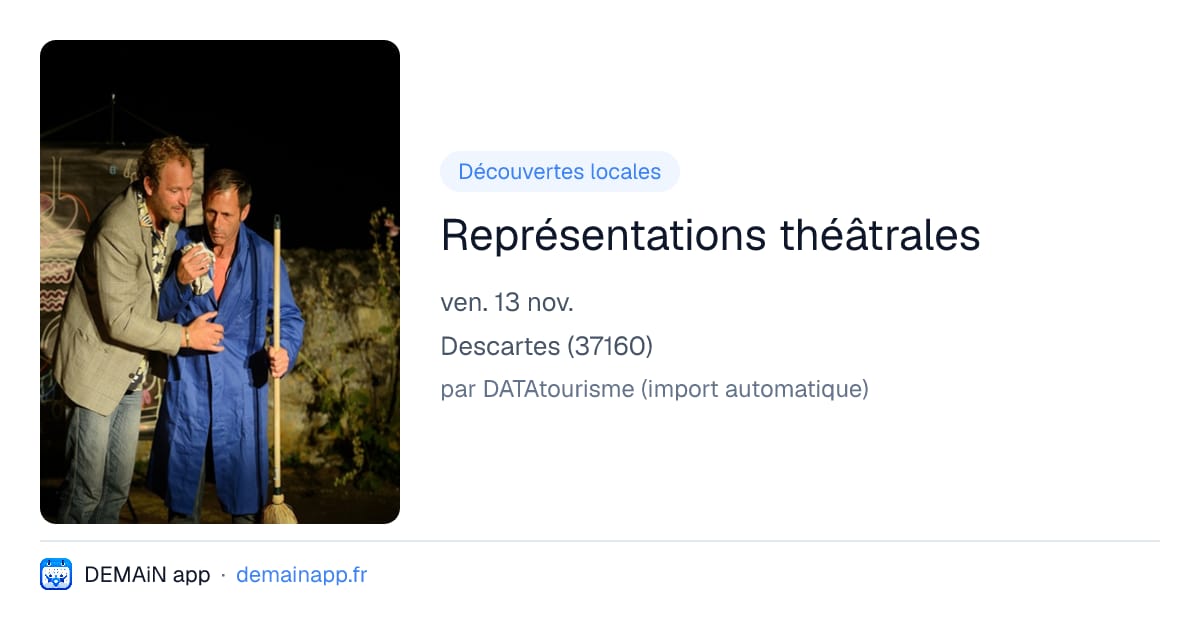 Représentations théâtrales — Descartes