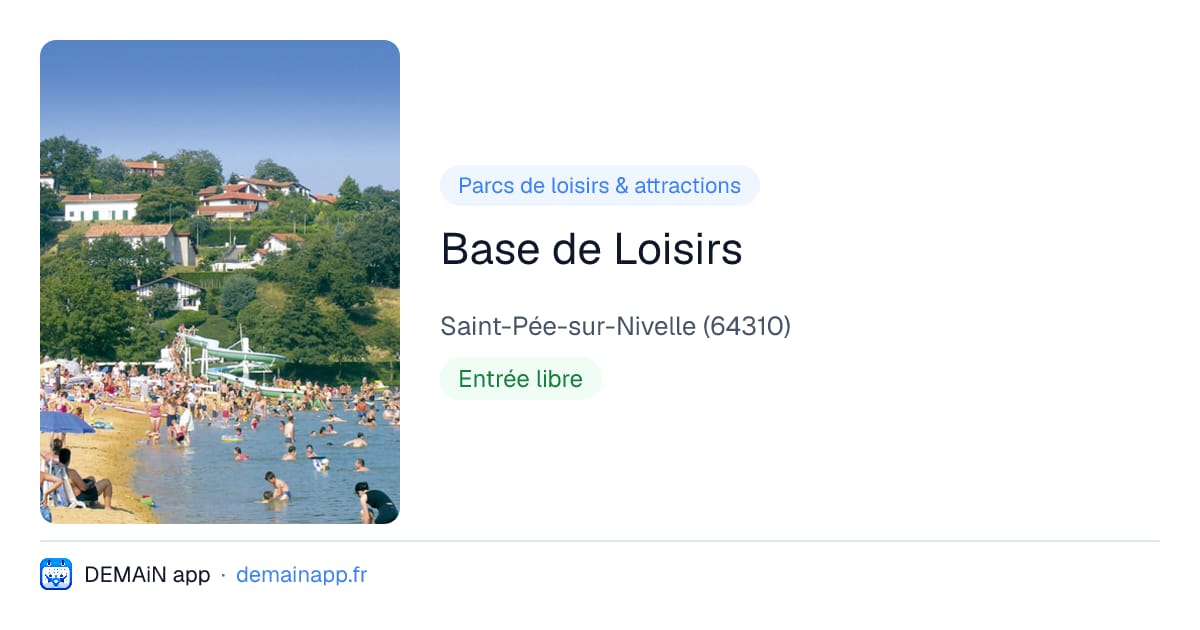 Base de Loisirs — Saint-Pée-sur-Nivelle