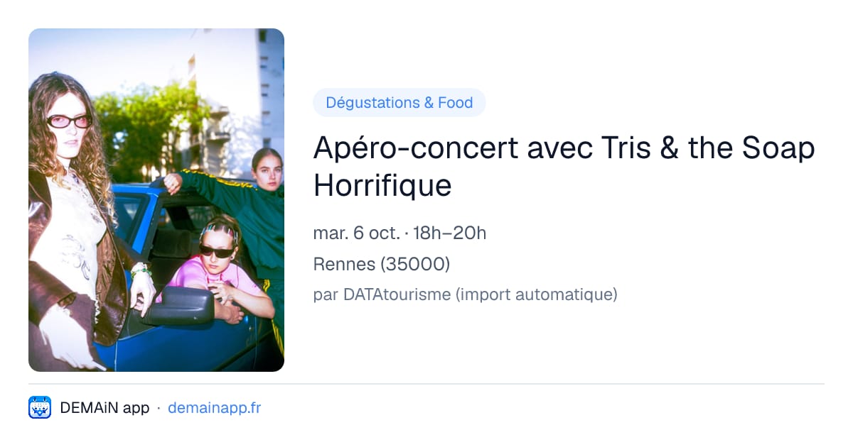Apéro-concert avec Tris & the Soap Horrifique — Rennes