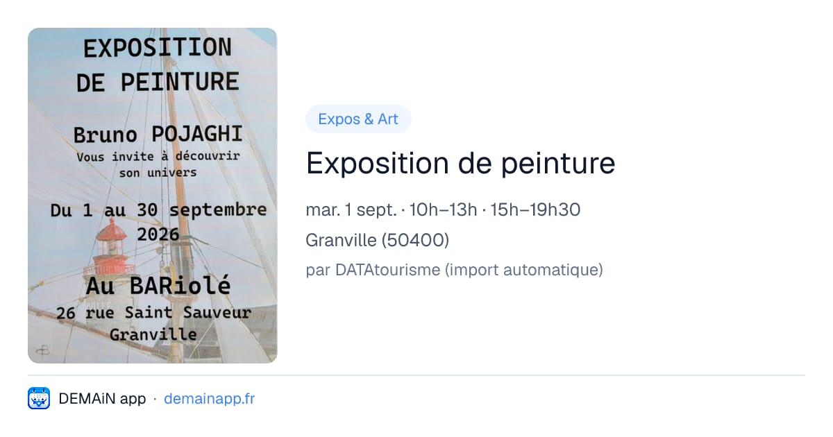 Exposition de peinture — Granville