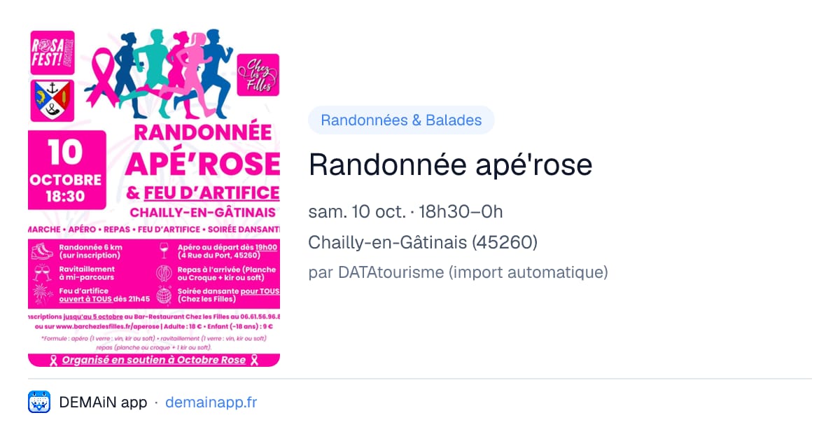 Randonnée apé'rose — Chailly-en-Gâtinais