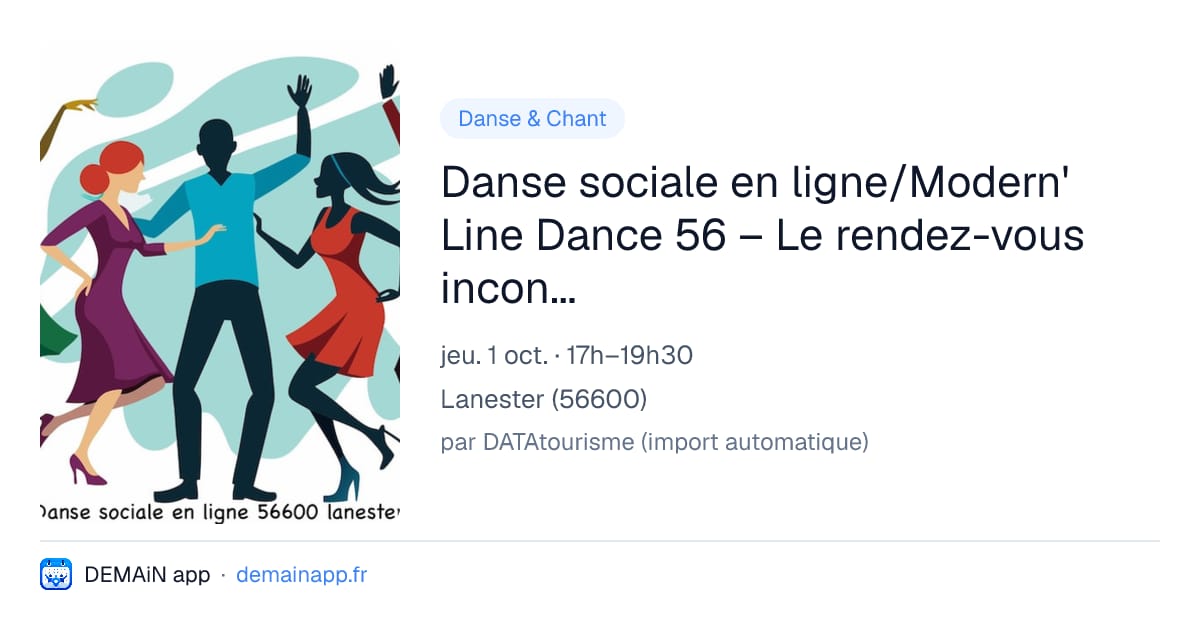 Danse sociale en ligne/Modern' Line Dance 56 – Le rendez-vous incontournable de la danse en ligne à Lanester ! — Lanester