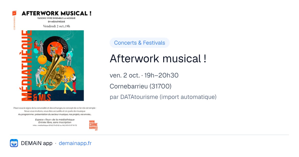 Afterwork musical ! — Cornebarrieu