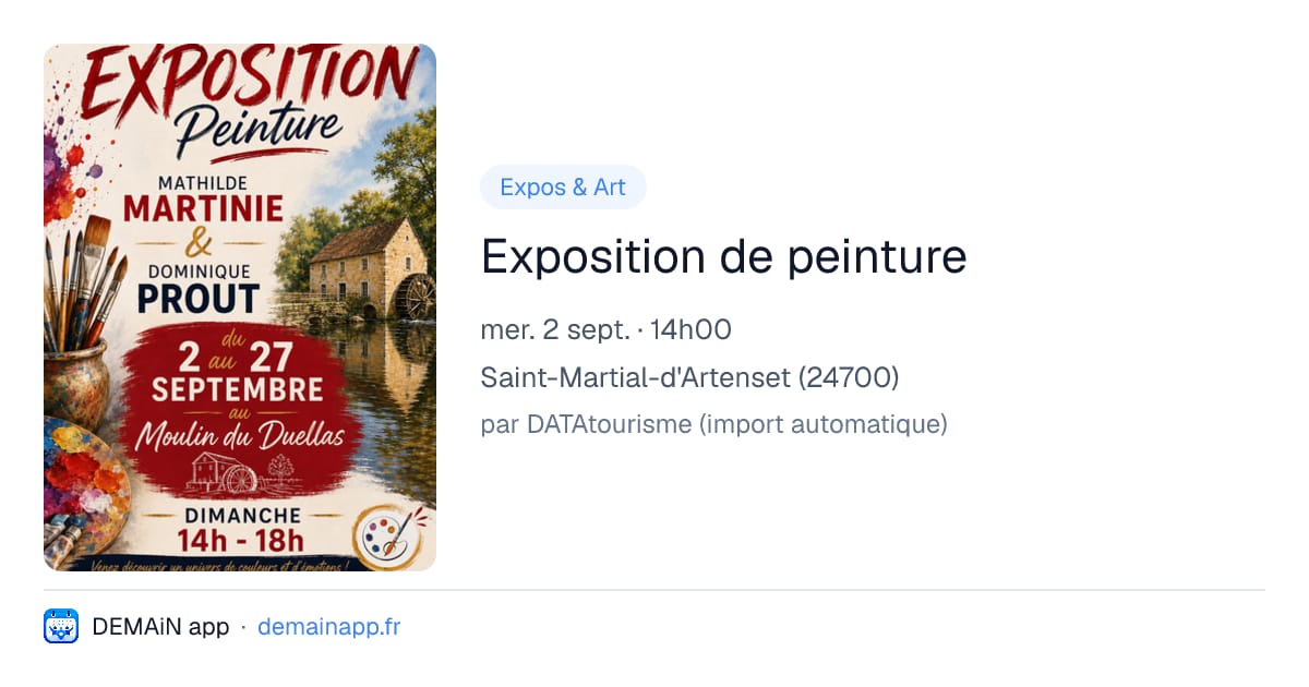 Exposition de peinture — Saint-Martial-d'Artenset
