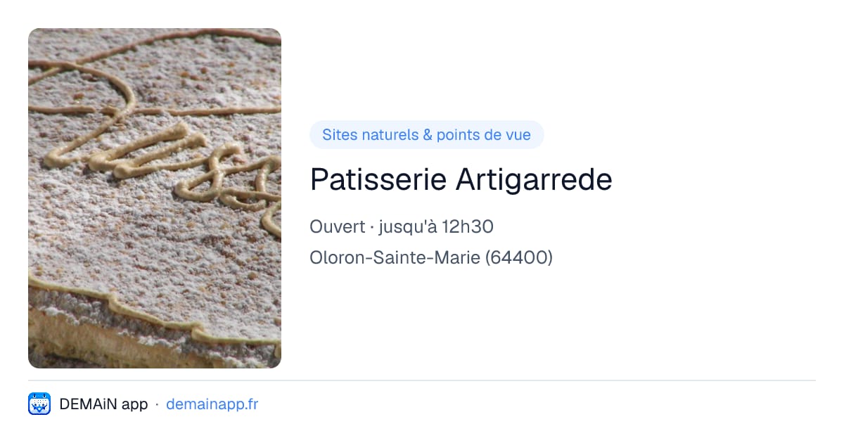Patisserie Artigarrede — Oloron-Sainte-Marie