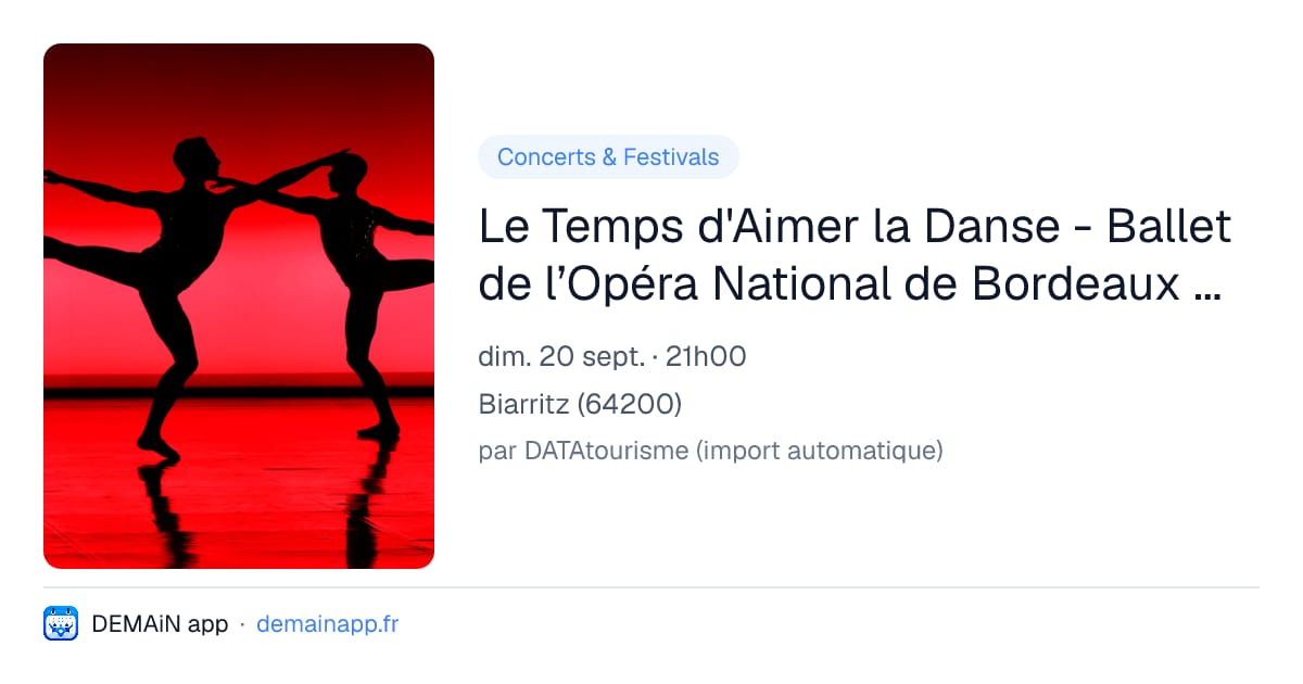 Le Temps d'Aimer la Danse - Ballet de l’Opéra National de Bordeaux - Joy — Biarritz