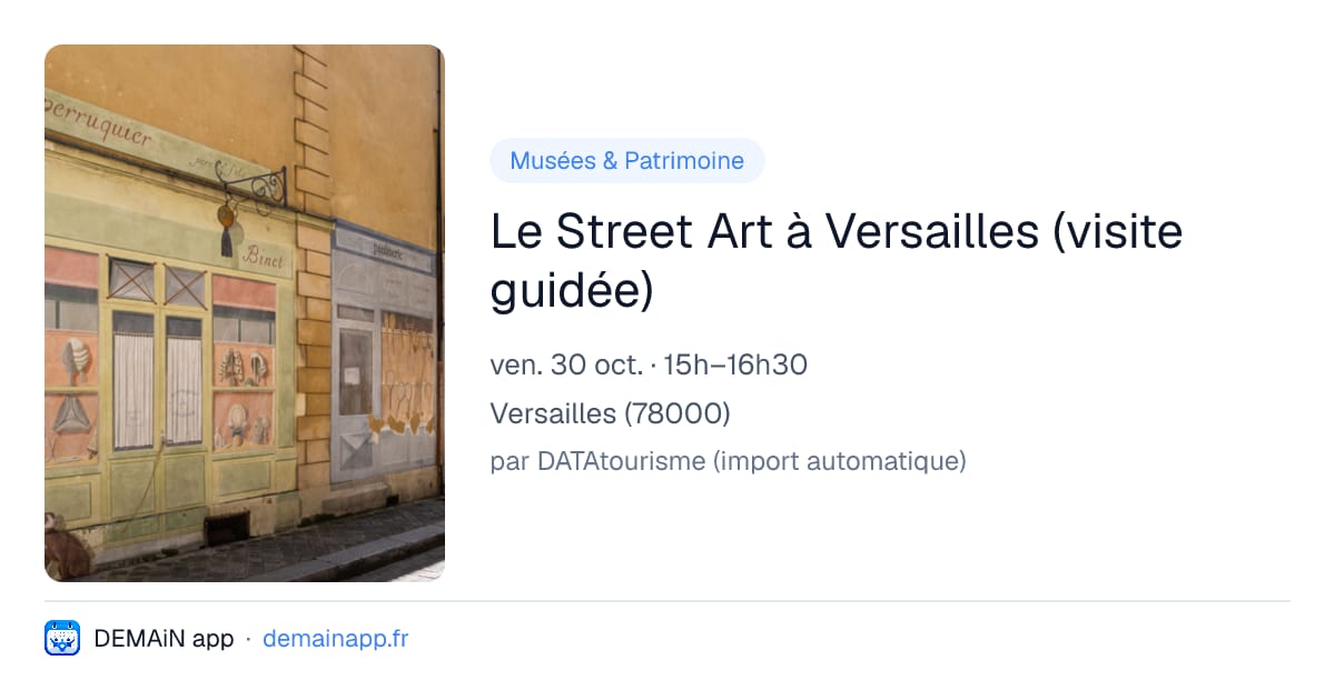 Le Street Art à Versailles (visite guidée) — Versailles