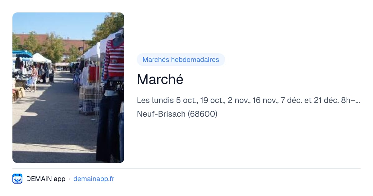 Marché — Neuf-Brisach