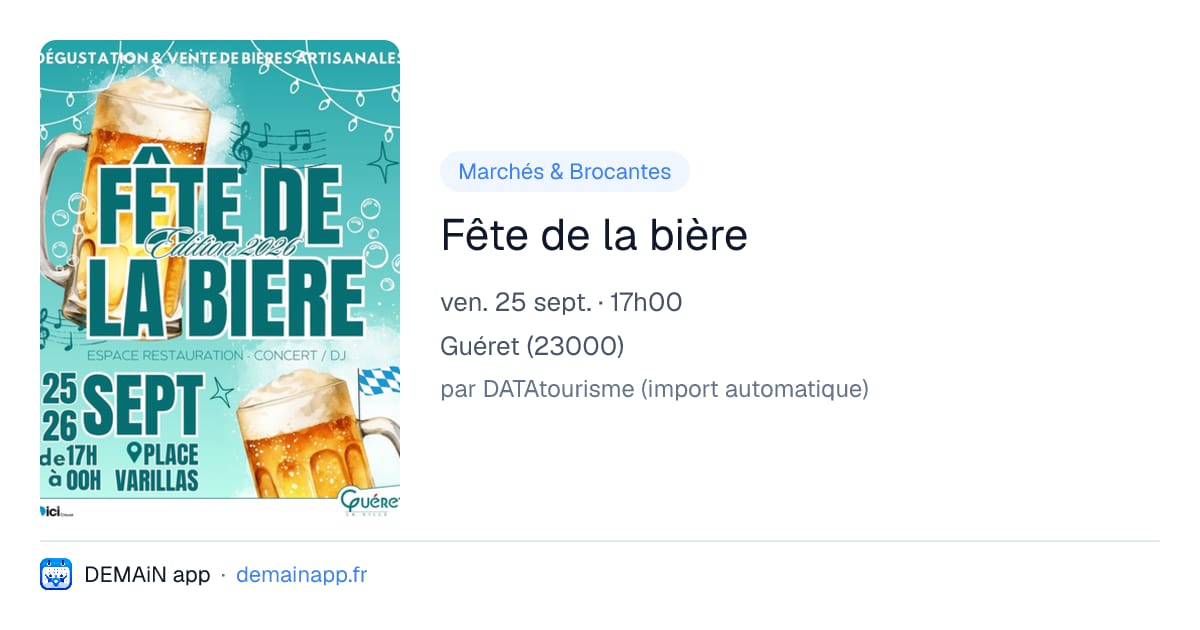 Fête de la bière — Guéret