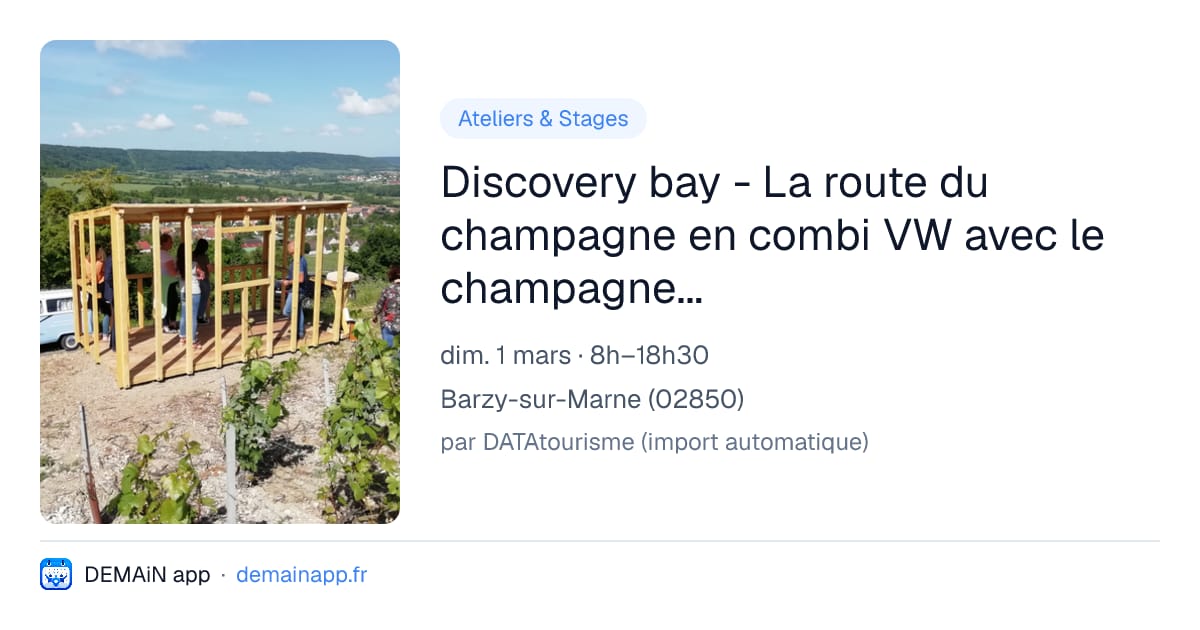 Discovery bay - La route du champagne en combi VW avec le champagne Lévêque-Dehan — Barzy-sur-Marne