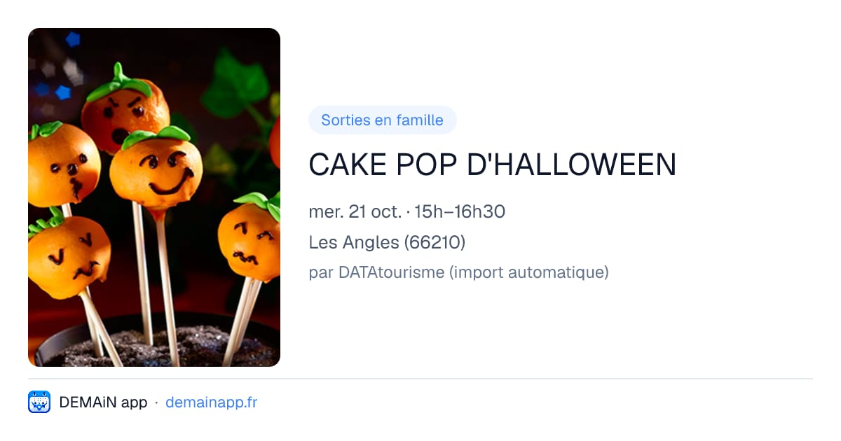 CAKE POP D'HALLOWEEN — Les Angles