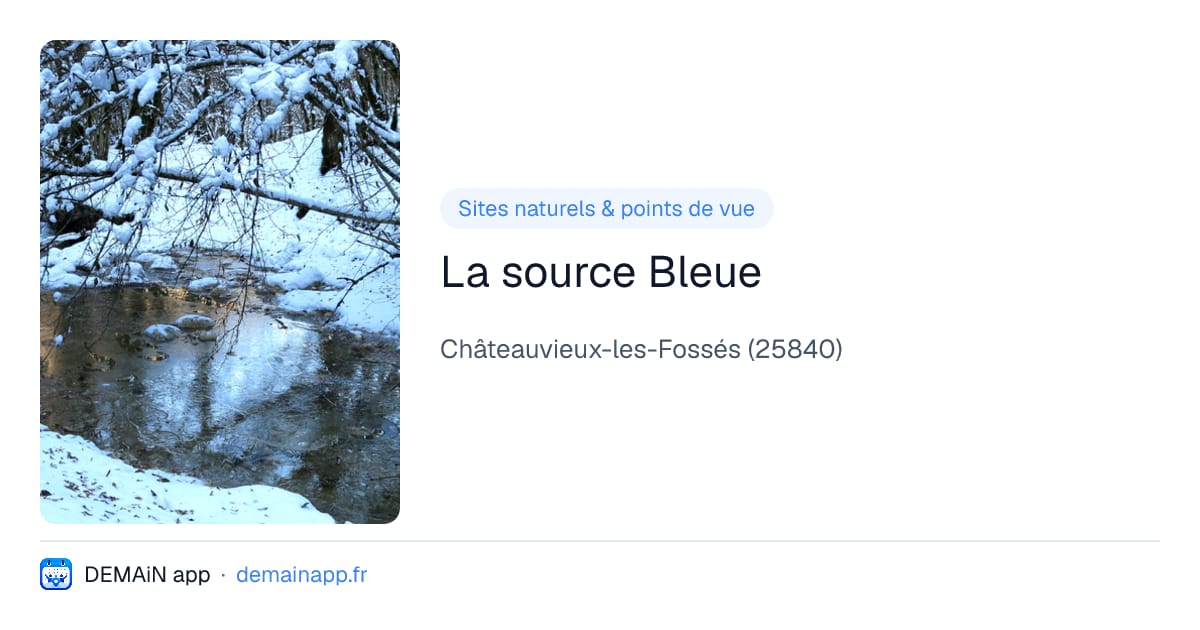 La source Bleue — Châteauvieux-les-Fossés