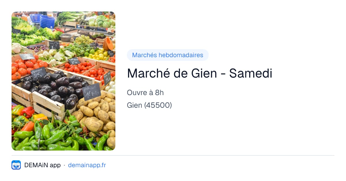 Marché de Gien - Samedi — Gien