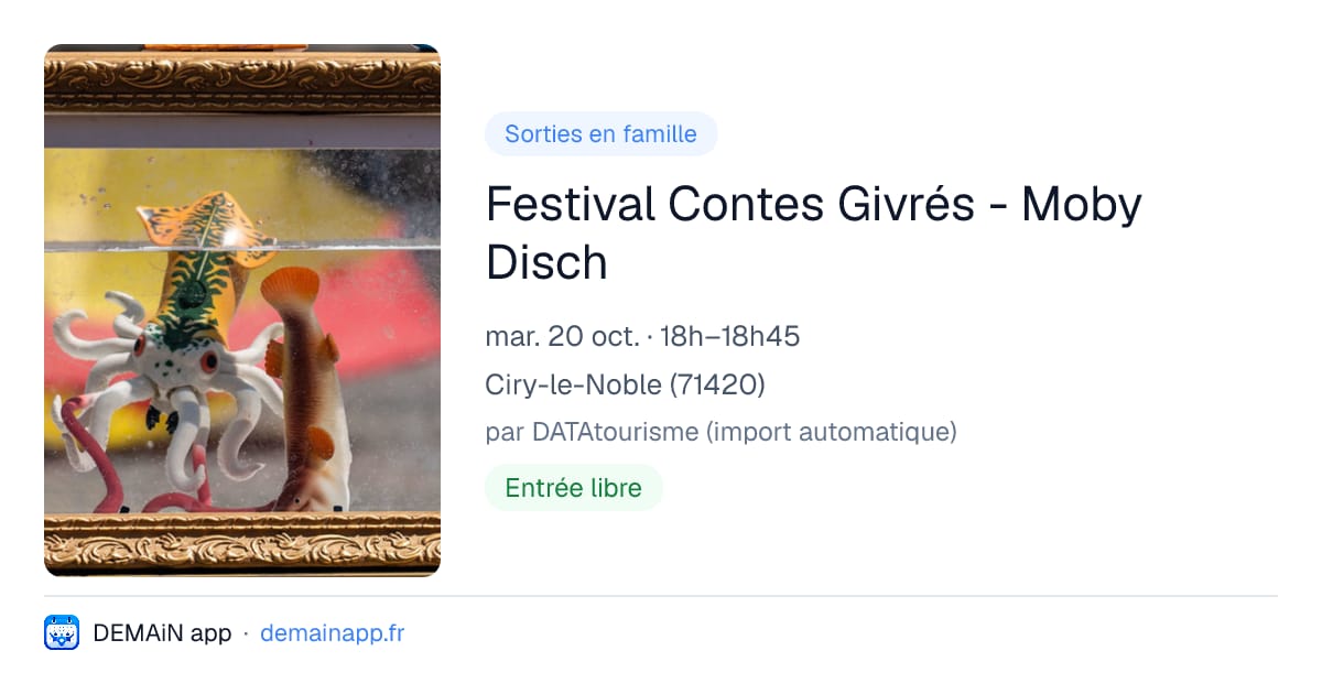 Festival Contes Givrés - Moby Disch — Ciry-le-Noble