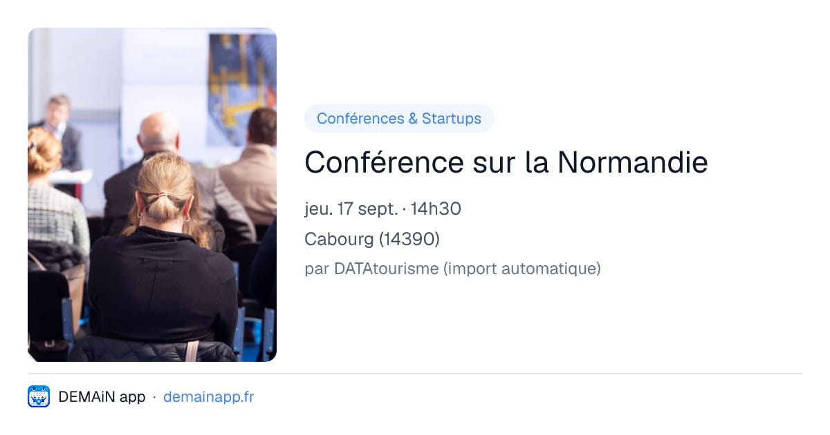 Conférence sur la Normandie — Cabourg
