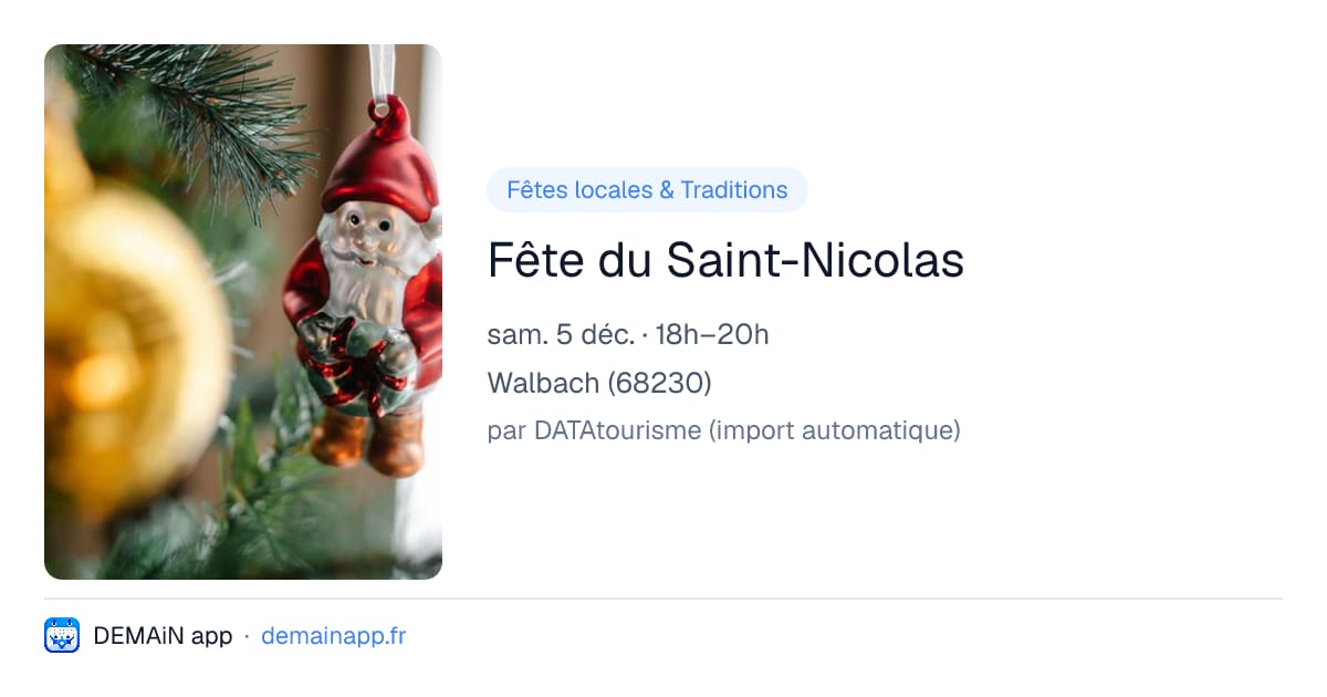 Fête du Saint-Nicolas — Walbach