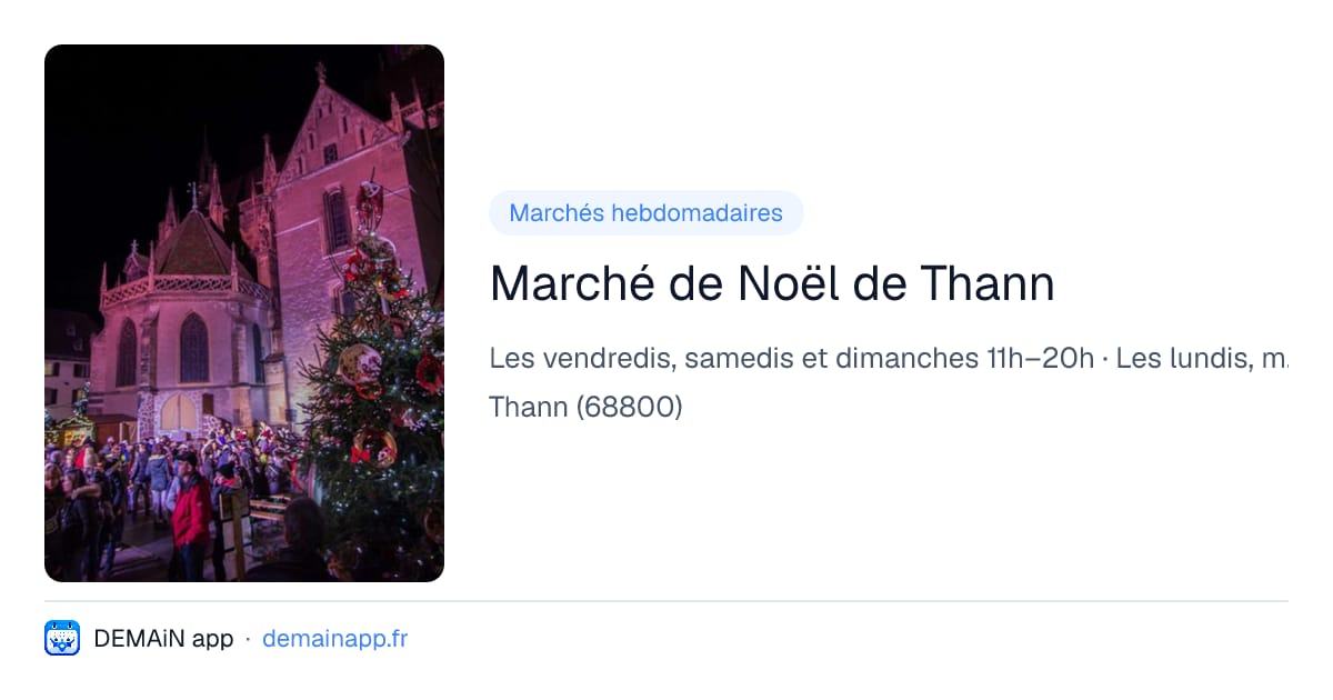 Marché de Noël de Thann — Thann