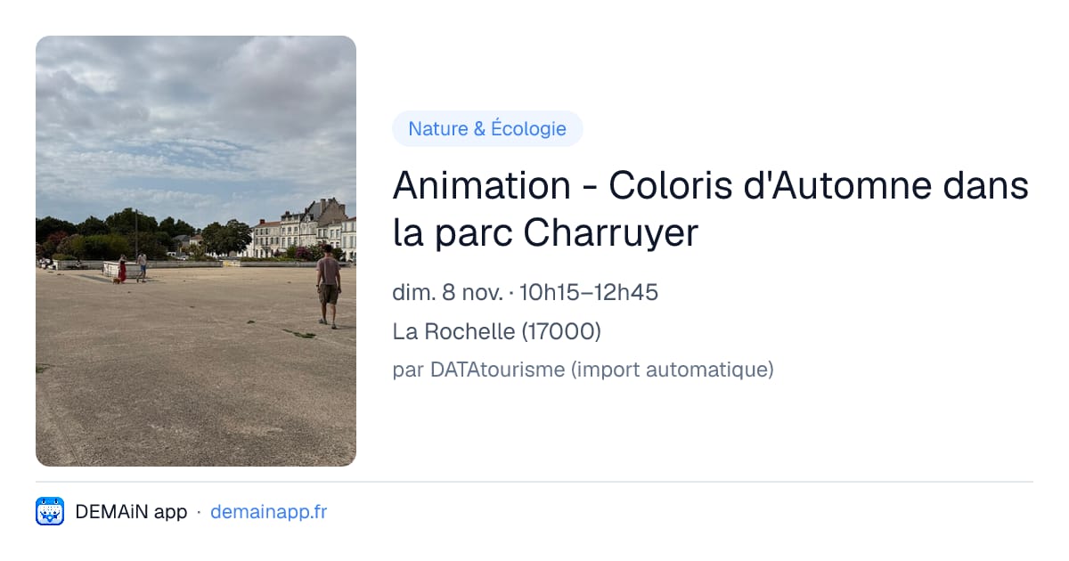 Animation - Coloris d'Automne dans la parc Charruyer — La Rochelle