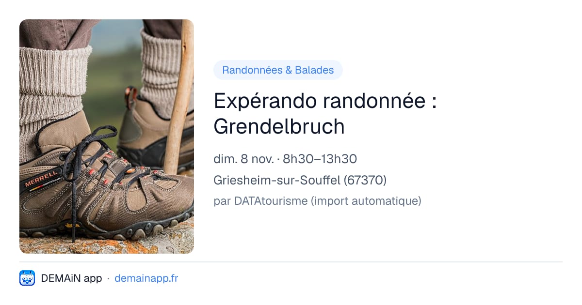Expérando randonnée : Grendelbruch — Griesheim-sur-Souffel