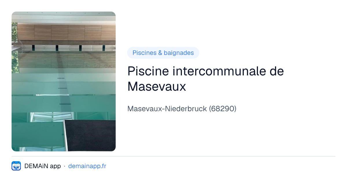 Piscine intercommunale de Masevaux — Masevaux-Niederbruck